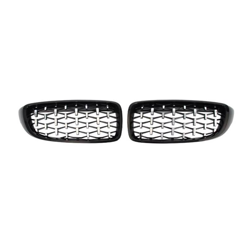 Frontgrill Fronthaube Nierengitter Stoßstange Diamantform Grill Für 4er F32 F33 F36 F80 F82 2013 2014 2015 2016 2017 Autoersatzteil Kühlergrill(Black Silver) von ESPYN