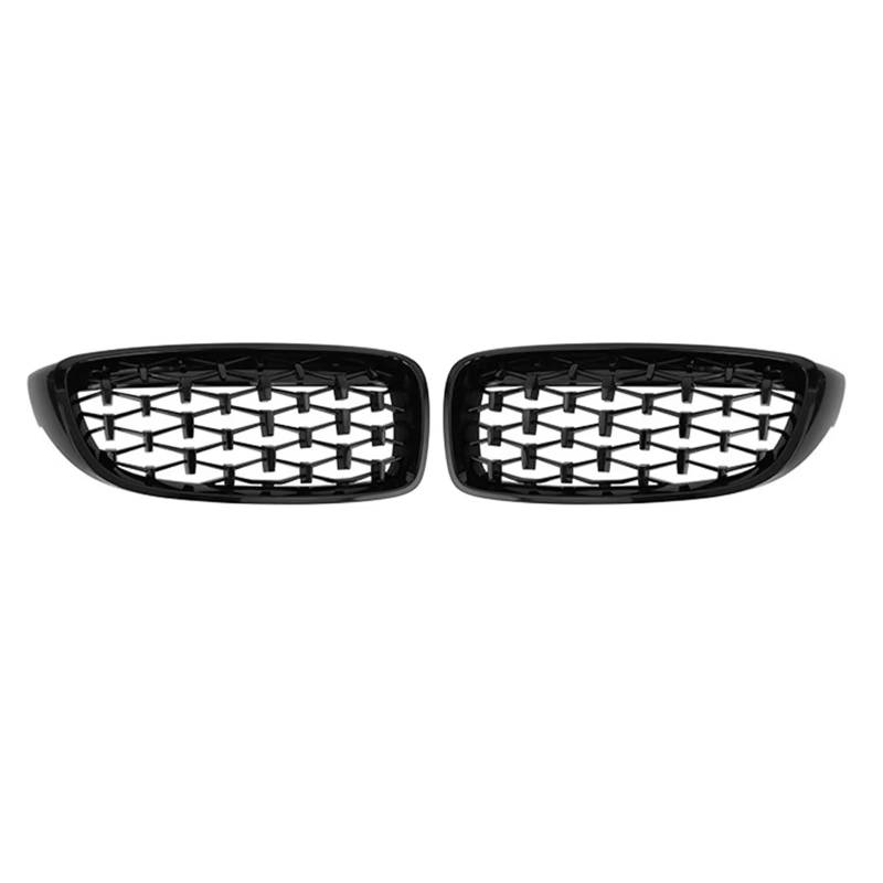 Frontgrill Fronthaube Nierengitter Stoßstange Diamantform Grill Für 4er F32 F33 F36 F80 F82 2013 2014 2015 2016 2017 Autoersatzteil Kühlergrill(Schwarz) von ESPYN