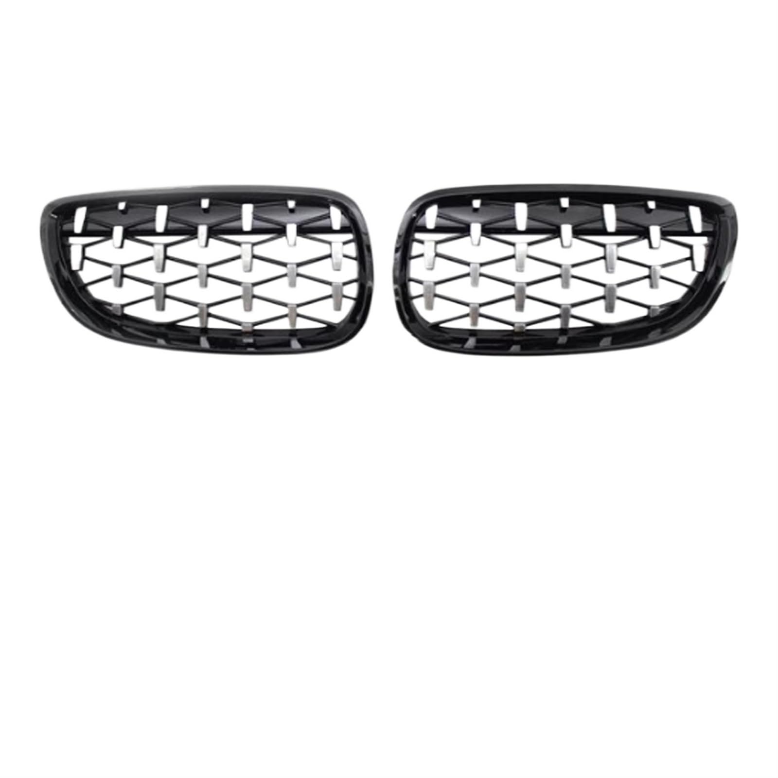 Frontgrill Frontnierengrills Sportgrill Für 3er E92 E93 M3 2-Türer 2006–2009/2010–2013, Auto-Tuning-Zubehör Kühlergrill(06-09 G Black Silver) von ESPYN