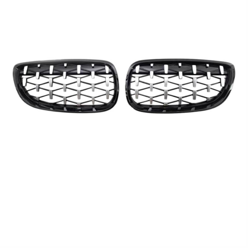 Frontgrill Frontnierengrills Sportgrill Für 3er E92 E93 M3 2-Türer 2006–2009/2010–2013, Auto-Tuning-Zubehör Kühlergrill(06-09 G Black Silver) von ESPYN