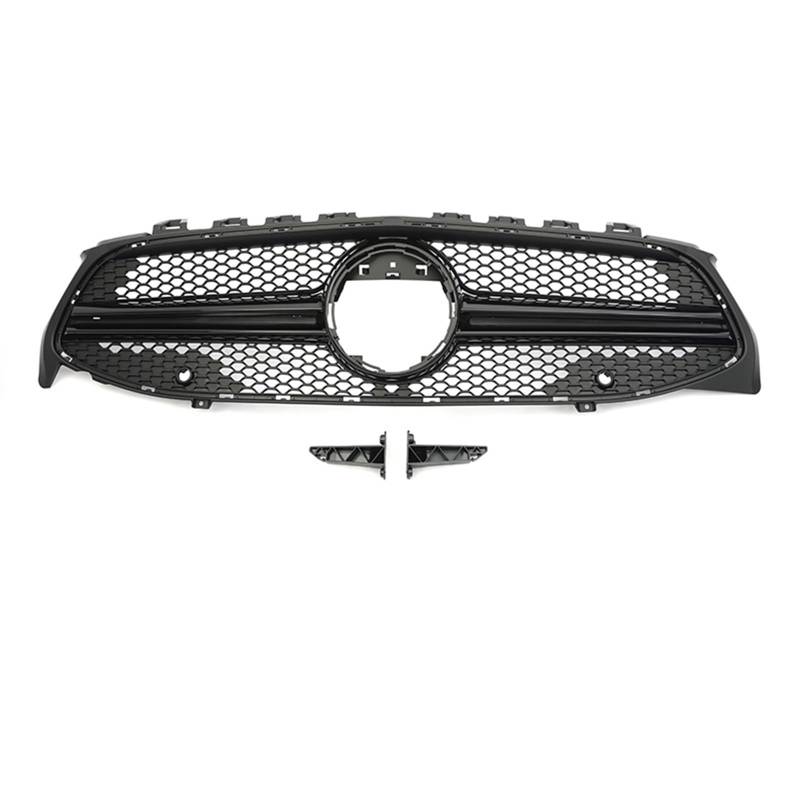 Frontgrill Frontstoßstange GT Diamond Für AMG Grill Für Benz Für CLA W118 CLA180 CLA200 CLA250 CLA260 CLA45 2019–2024, Schwarz-silberner Facelift-Grill Kühlergrill(CLA35 Blk Without) von ESPYN