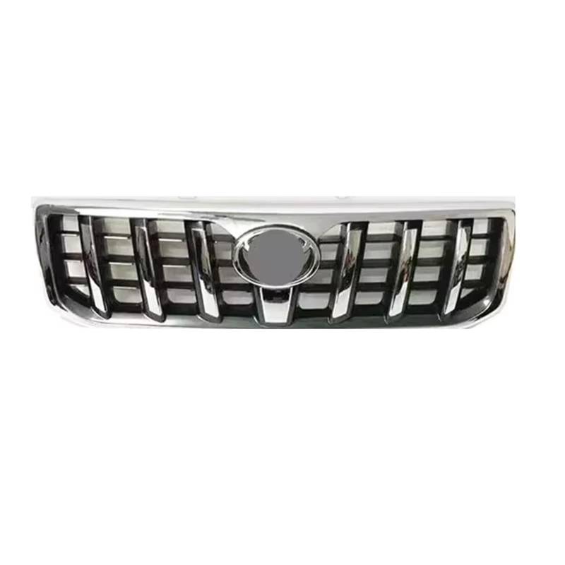 Frontgrill Frontstoßstange Grill Mittelnetz Kühlergrill Für Toyota Für Land Für Cruiser Für Prado LC120 2700 4000 2003 2004 2005 2006 2007 2008 2009 Kühlergrill(Silber) von ESPYN