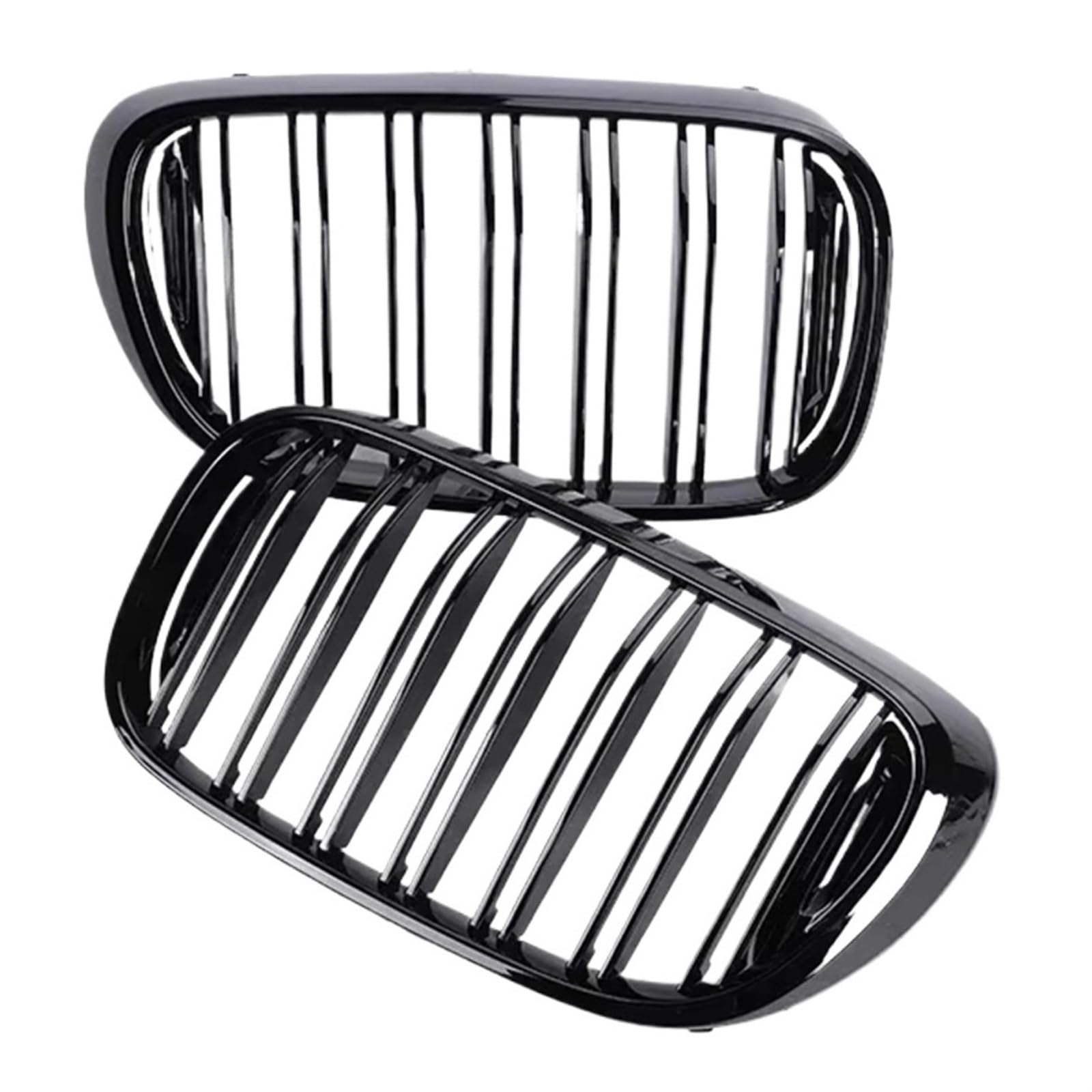 Frontgrill Frontstoßstange Niere Glänzend Schwarz Refiting Grill Für 7er G11 G12 Racing Grille Cover SDrive XDrive 2015 2016 2017 2018 2019 Kühlergrill(Dual Gloss Black) von ESPYN