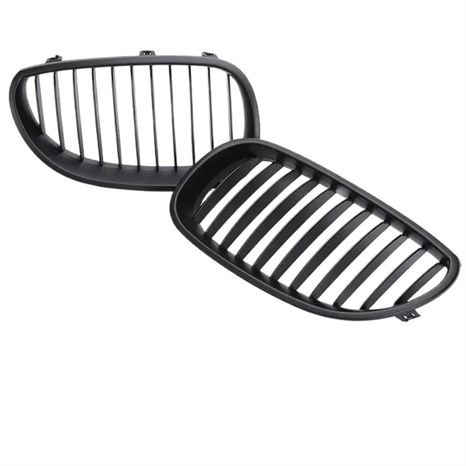 Frontgrill Frontstoßstange Racing M5 Grill Glänzend Schwarz Chrom Carbon Grill Für 5er E60 E61 2004 2005 2006 2007 2008 2009 530i 535i 540i Zubehör Kühlergrill(Single Matte Black) von ESPYN