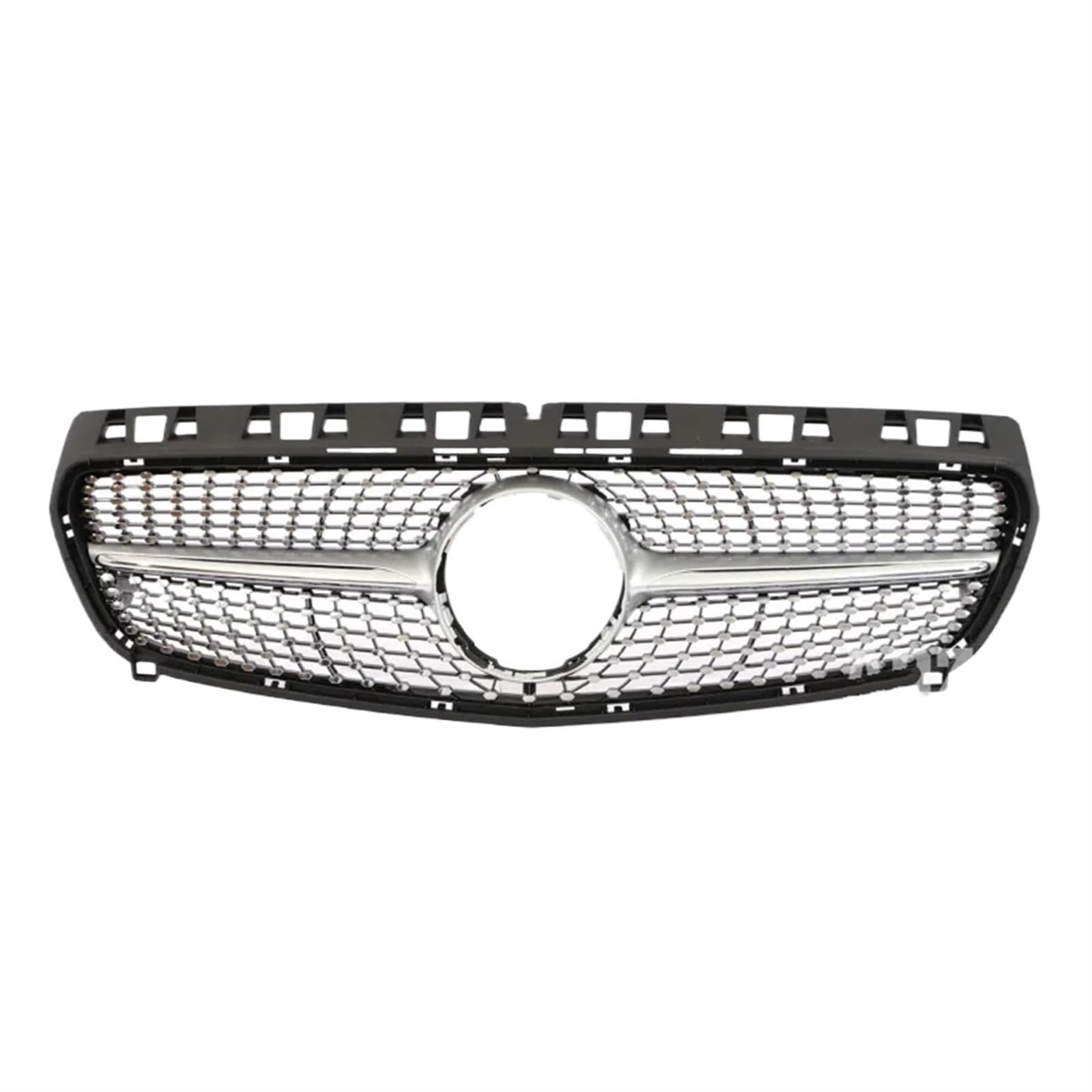 Frontgrill Frontstoßstange Schwarz Silber A45 Stil Für AMG Für GT Kühlergrill Für Benz A Klasse W176 A35 A180 A200 A250 A260 2013 2014 2015 2016 2017 2018 Kühlergrill(13-15 Dia Silver) von ESPYN