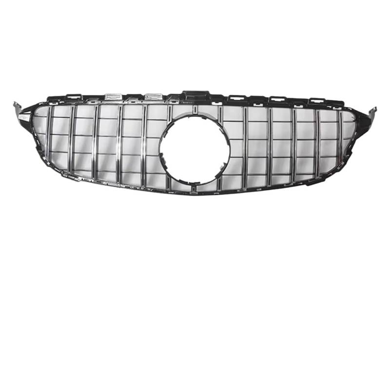 Frontgrill Frontstoßstangengrill Für Benz C-Klasse W205 C180 C200 C250 C300 2015 2016 2017 2018, Chrom-Schwarz-Diamanten-Stil, Renngitter Kühlergrill(B-Chrome Silver) von ESPYN