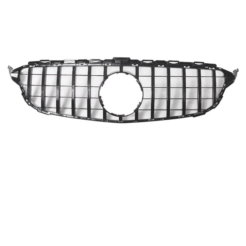 Frontgrill Frontstoßstangengrill Für Benz C-Klasse W205 C180 C200 C250 C300 2015 2016 2017 2018, Chrom-Schwarz-Diamanten-Stil, Renngitter Kühlergrill(B-Glossy Black) von ESPYN