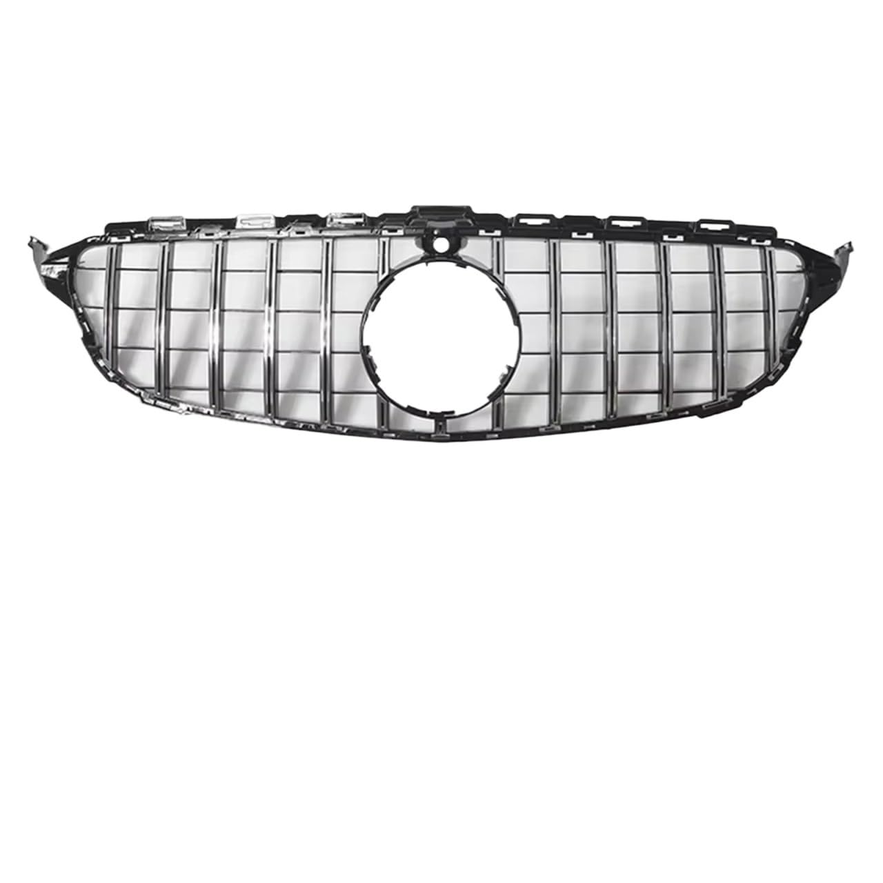 Frontgrill Frontstoßstangengrill Für Benz C-Klasse W205 C180 C200 C250 C300 2015 2016 2017 2018, Chrom-Schwarz-Diamanten-Stil, Renngitter Kühlergrill(B-Silver W360) von ESPYN