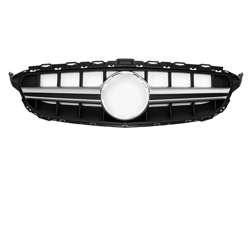 Frontgrill Frontstoßstangengrill Für Benz C-Klasse W205 C180 C200 C250 C300 2015 2016 2017 2018, Chrom-Schwarz-Diamanten-Stil, Renngitter Kühlergrill(C63S-Chrome Silver) von ESPYN