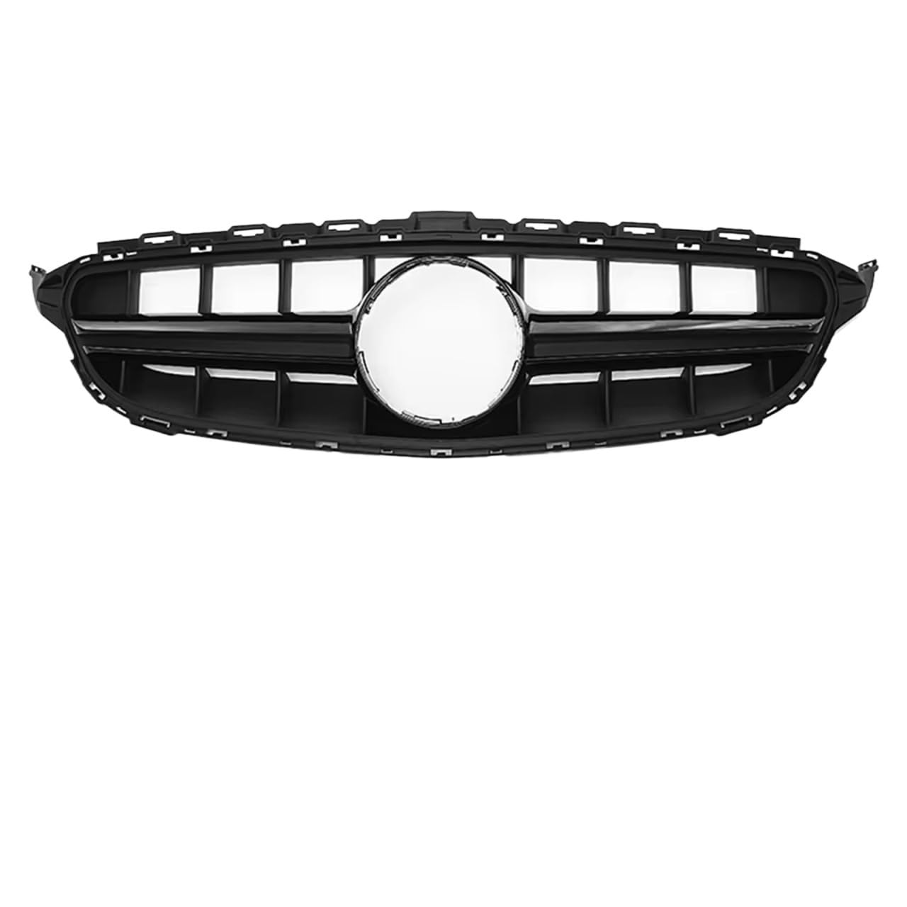 Frontgrill Frontstoßstangengrill Für Benz C-Klasse W205 C180 C200 C250 C300 2015 2016 2017 2018, Chrom-Schwarz-Diamanten-Stil, Renngitter Kühlergrill(C63S-Glossy Black) von ESPYN