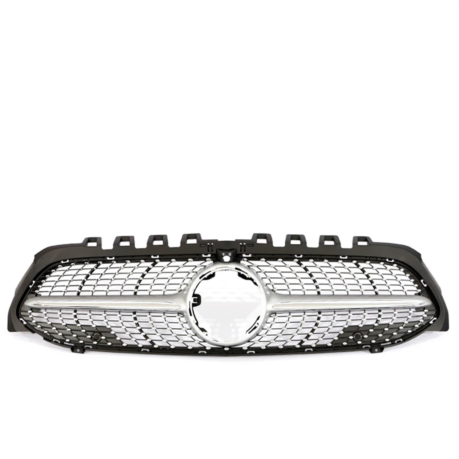 Frontgrill Frontstoßstangengrill GT Diamond Black Silver Grille Für Benz A-Klasse V177 W177 Für AMG A35 A45 A200 A180 A260 Kühlergrill(Diamond Silver W Cam) von ESPYN