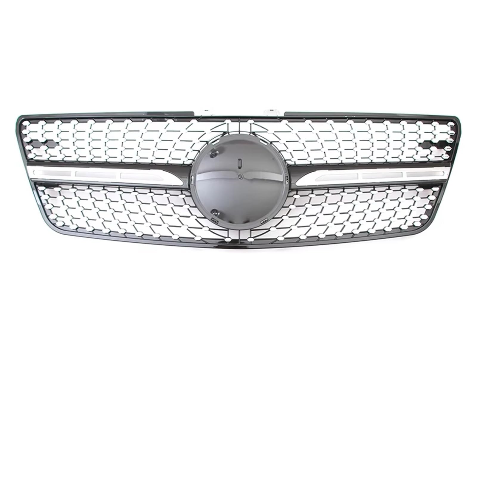 Frontgrill Frontstoßstangengrill Im Chrom-Silber-Diamanten-Stil Für Benz ML-Klasse W164 2009 2010 2011 ML350 ML500 ML550 Renngitter Kühlergrill(Diamond-Chrome Black) von ESPYN