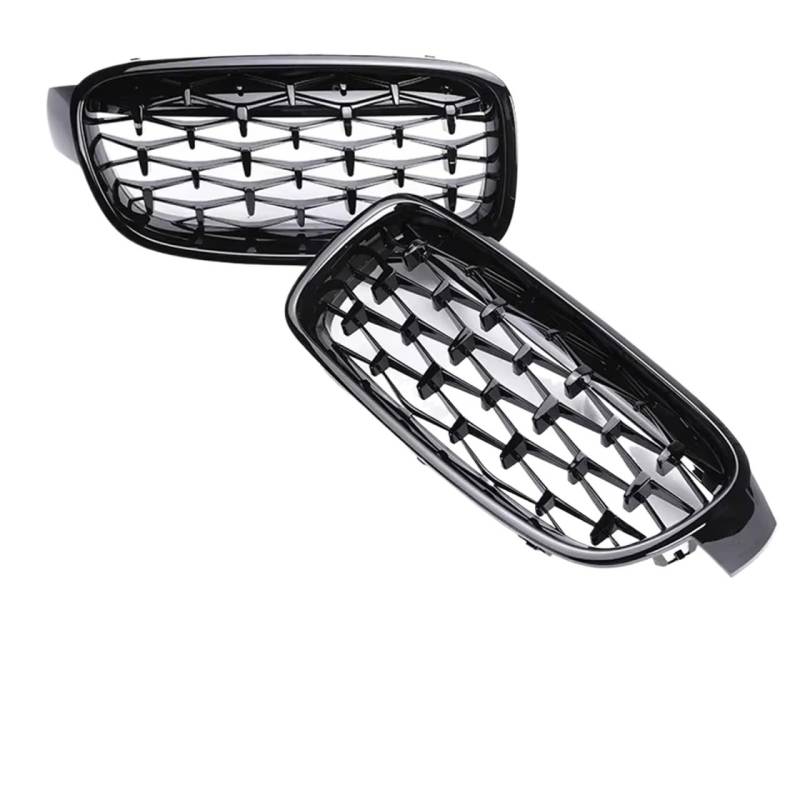 Frontgrill Für 3er F30 F31 F35 2012 2013 2014 2015 2016 2017 2018 2019 Chrome Diamond Stars Kidney Intake Lower Front Bumper Kühlergrill Kühlergrill(All Black Diamond) von ESPYN