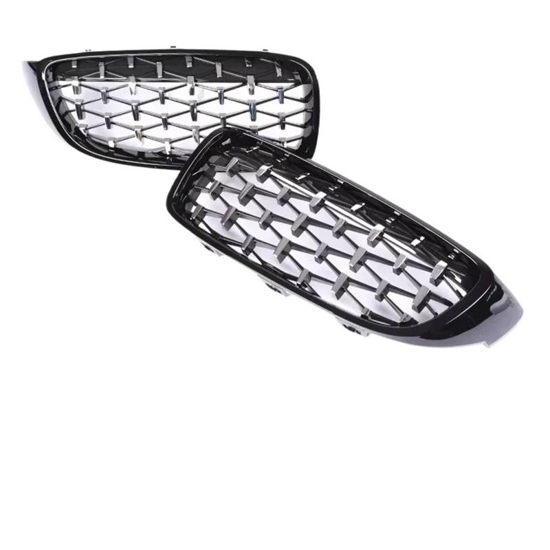 Frontgrill Für 4er F32 F33 F36 F80 F82 2013-2020 Frontstoßstange Nierenglanz Schwarz Carbon Racing Grill Refiting Grille Zubehör Kühlergrill(Diamond Black Sliver) von ESPYN