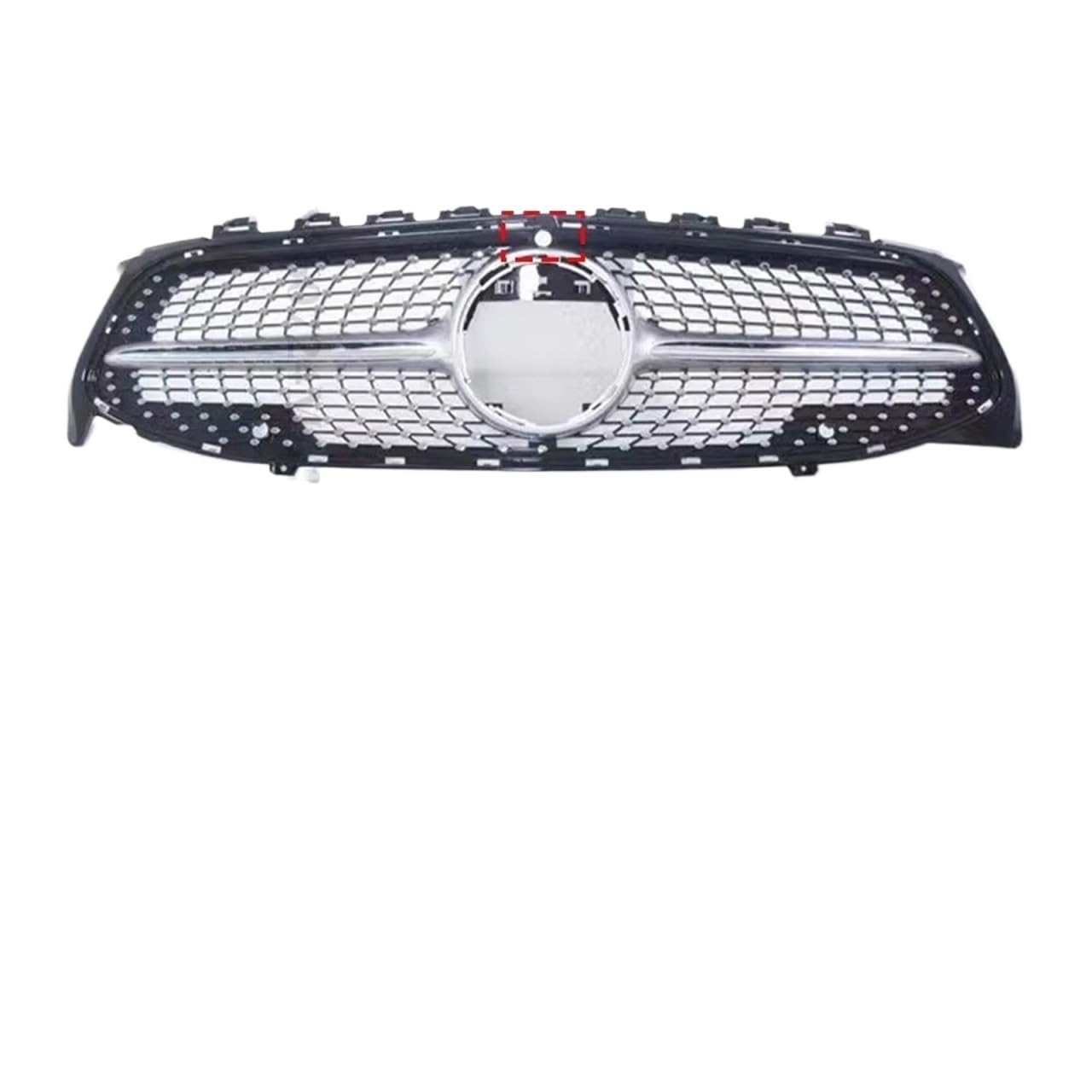 Frontgrill Für Benz C118 W118 Für CLA 2019 2020 2021 2022 180 200 250 260 220 GT Diamant Front Stoßstange Grille Grill Facelift Tuning Zubehör Kühlergrill(Silvery with Cam) von ESPYN