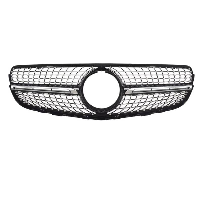 Frontgrill Für Benz Für GLC-Klasse X253 C253 2015 2016 2017 2018 2019 2020 2021 2022 2023 Frontgrill Mittelnetz Grills Montagerahmen Abdeckungsteile Kühlergrill(2015-2019 Black B) von ESPYN