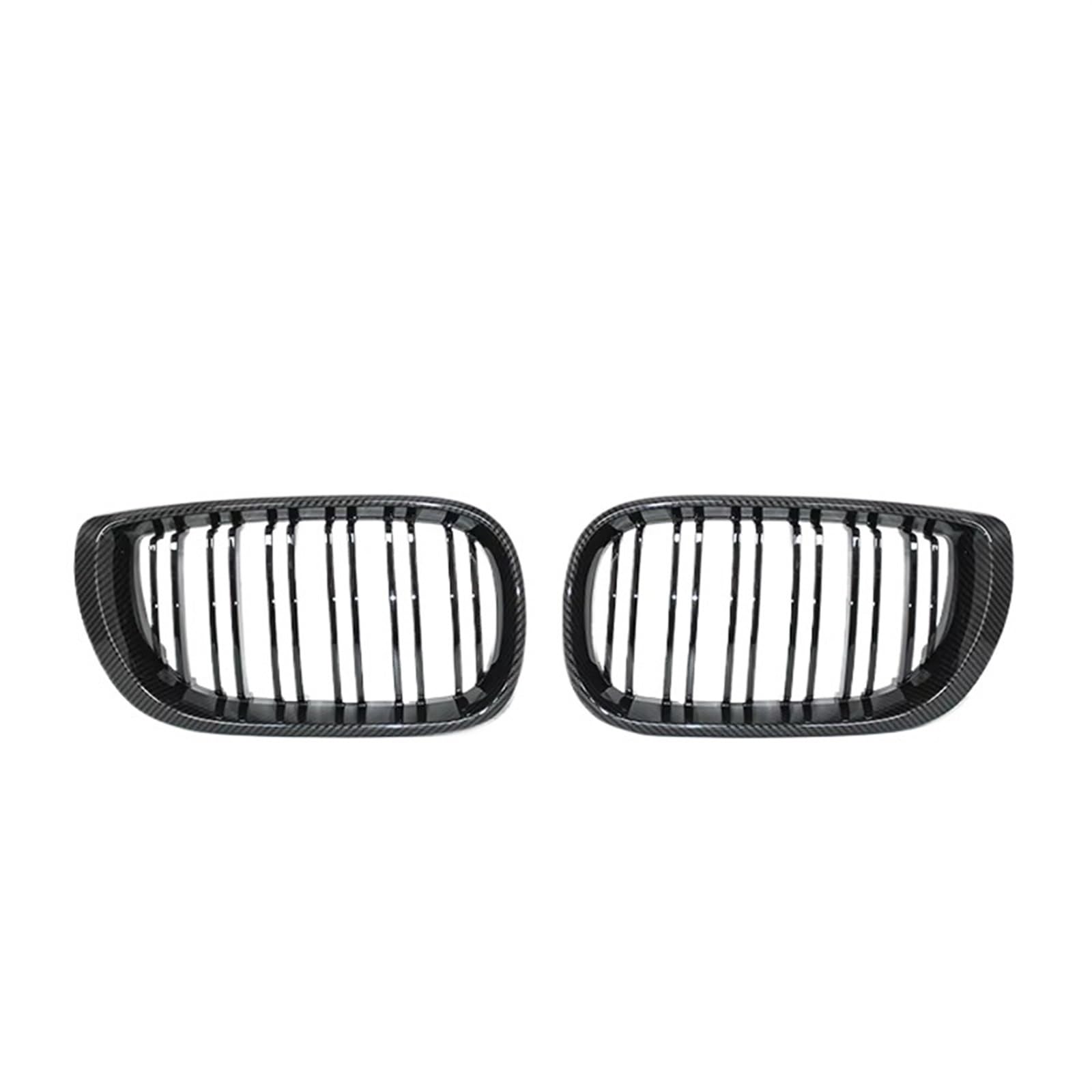 Frontgrill Für E46 Limousine 4 Türen 3 Serie 320i 325Xi 330Xi 2002 2003 2004 2005 Vorne In Der Mitte Hell Schwarz Breiter Nierenhaubengrill Kühlergrill(Double Line Carbon) von ESPYN