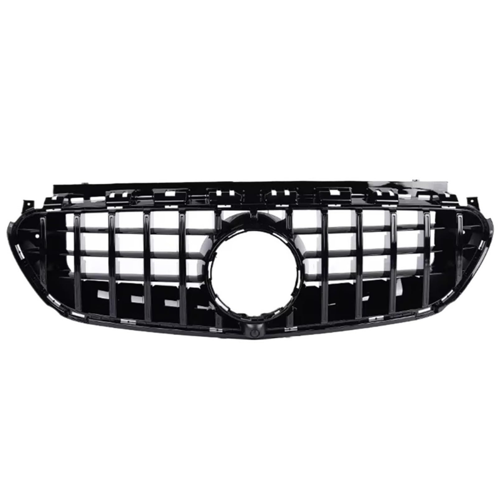 Frontgrill Für GTR Diamond Style Frontgrill Für Benz E-Klasse W213 C238 2016 2017 2018 2019 Pre-Facelift Für AMG Schwarz Silber Chrom Kühlergrill(Real E63 Black) von ESPYN