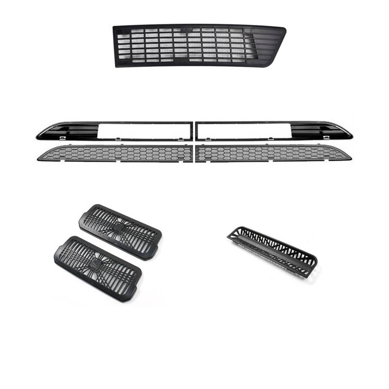 Frontgrill Für Tesla Für Modell 3 Für Highland 2024 Front Stoßstange Grill Mesh Lufteinlass Vent Abdeckung Grille Guards Schutz Net Zubehör Kühlergrill(8 Piece Set) von ESPYN