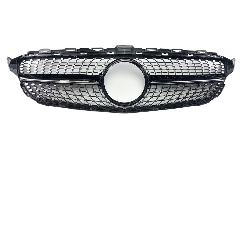 Frontgrill GT Diamond Frontstoßstangengrill Für Bernz W205 Grill C205 S205 Benz C 2014–2021 C200 C260 C180 C250 C300 Coupe Für AMG Tuning Kühlergrill(14-18 Glossy Black B) von ESPYN