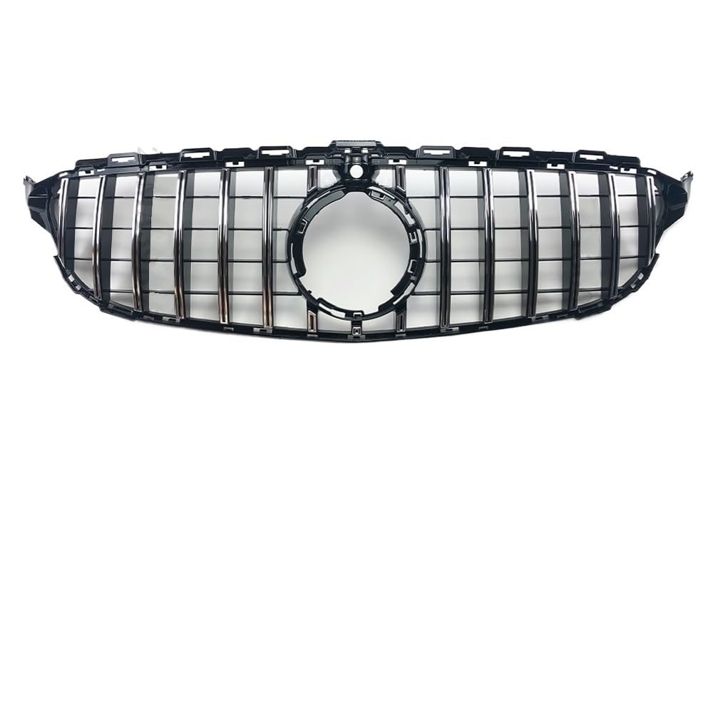 Frontgrill GT Diamond Frontstoßstangengrill Für Bernz W205 Grill C205 S205 Benz C 2014–2021 C200 C260 C180 C250 C300 Coupe Für AMG Tuning Kühlergrill(19-21Silver with Cam A) von ESPYN