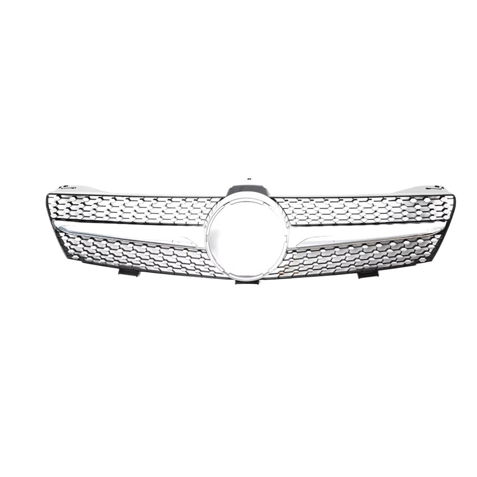 Frontgrill Glänzend Schwarzer Für GTR-Style-Kühlergrill Für Benz Für CLS-Klasse W219 2005 2006-2008 CLS350 CLS550 CLS63 Für AMG Diamond Style-Stoßstangengrill Kühlergrill(Diamonds-Silver) von ESPYN