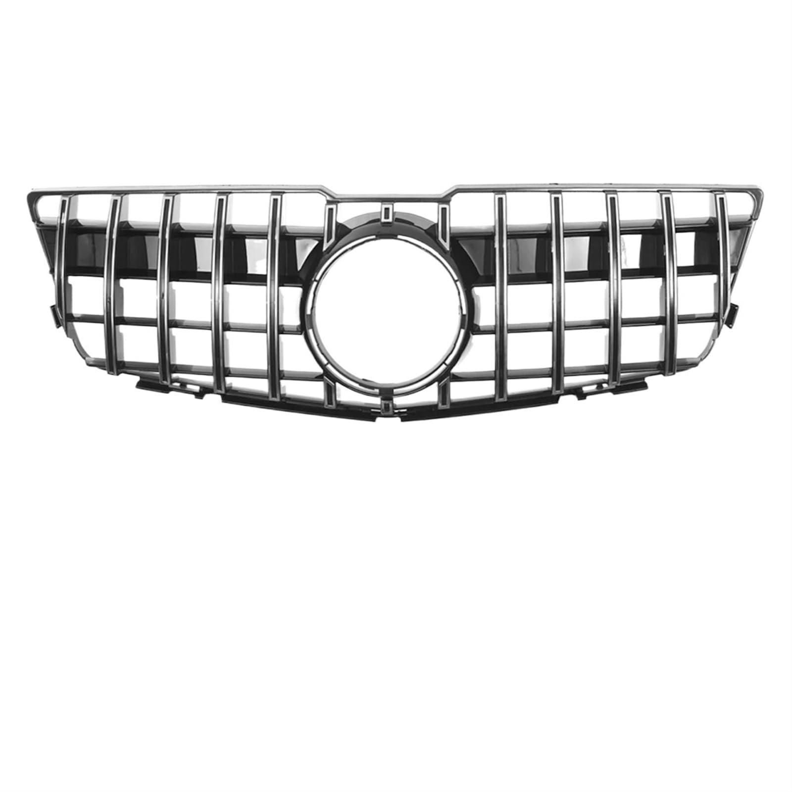 Frontgrill Glänzend Schwarzer Vorderer Stoßstangengrill Für Benz GLK-Klasse X204 2008 2009 2010 2011 2012 GLK280 GLK300 GLK350 Kühlergrill(GT-Chrome Silver) von ESPYN