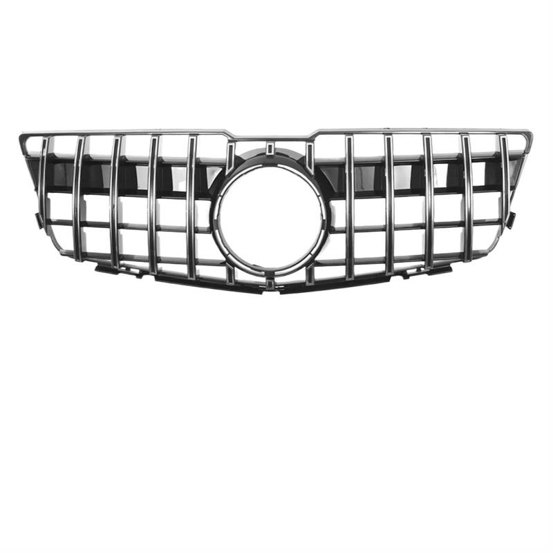 Frontgrill Glänzend Schwarzer Vorderer Stoßstangengrill Für Benz GLK-Klasse X204 2008 2009 2010 2011 2012 GLK280 GLK300 GLK350 Kühlergrill(GT-Chrome Silver) von ESPYN