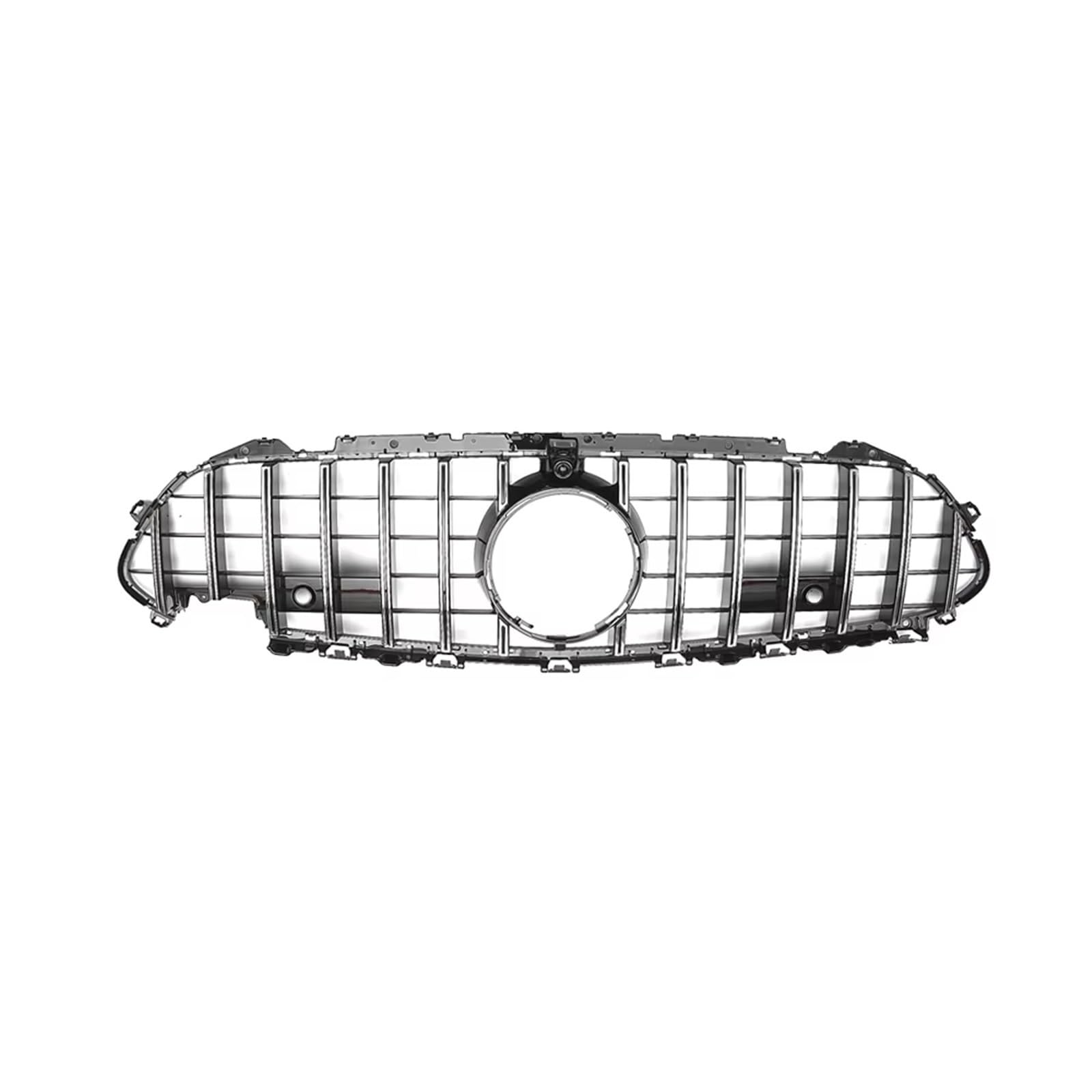 Frontgrill Glänzendes Schwarz Für GTR-Stil-Kühlergrill Für Benz Für CLS-Klasse C257 2019 2020 2021 2022 CLS450 CLS500 CLS550 Chrom-Diamant-Stil-Stoßstangengrill Kühlergrill(G-Silver) von ESPYN