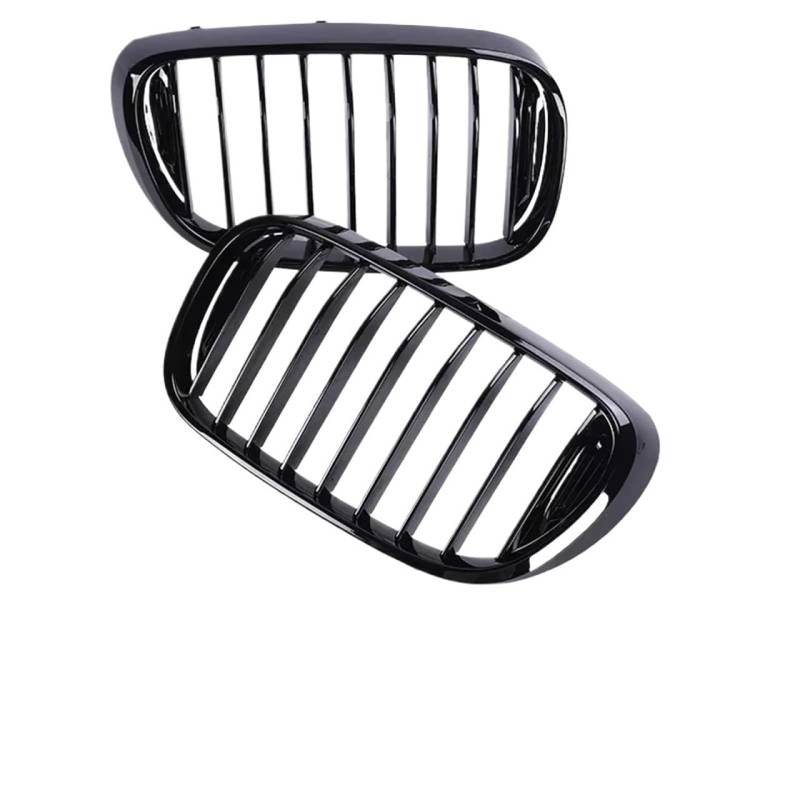 Frontgrill Grill Frontstoßstange Nieren Einzel-Doppel-Lamellen Glänzend Schwarz Racing Grills Ersatz Für 7er G11 G12 2015 2016 2017 2018 2019 Kühlergrill(Single Gloss Black) von ESPYN