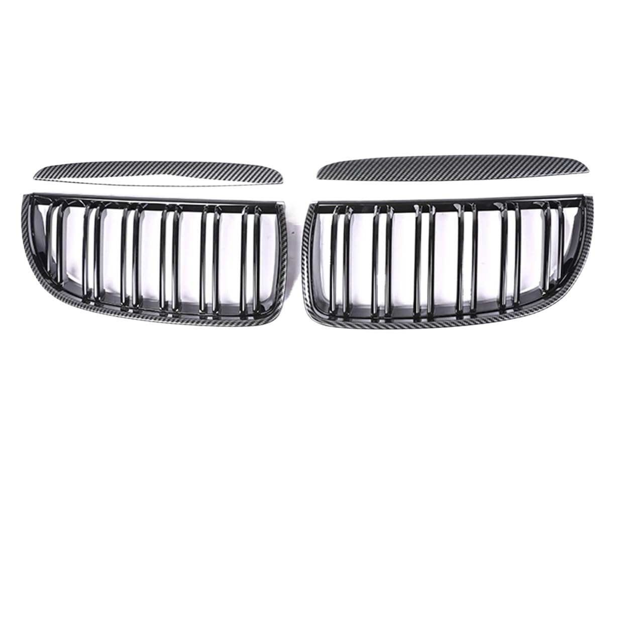 Frontgrill Kohlefaser-Frontstoßstange Freundlicherweise Facelift-Gitterabdeckung Umrüstung Schwarzen Racing-Grills Für 3er E90 E91 2005-2008 2009 2010 2011 2012 Kühlergrill(Carbon Look 05-08) von ESPYN