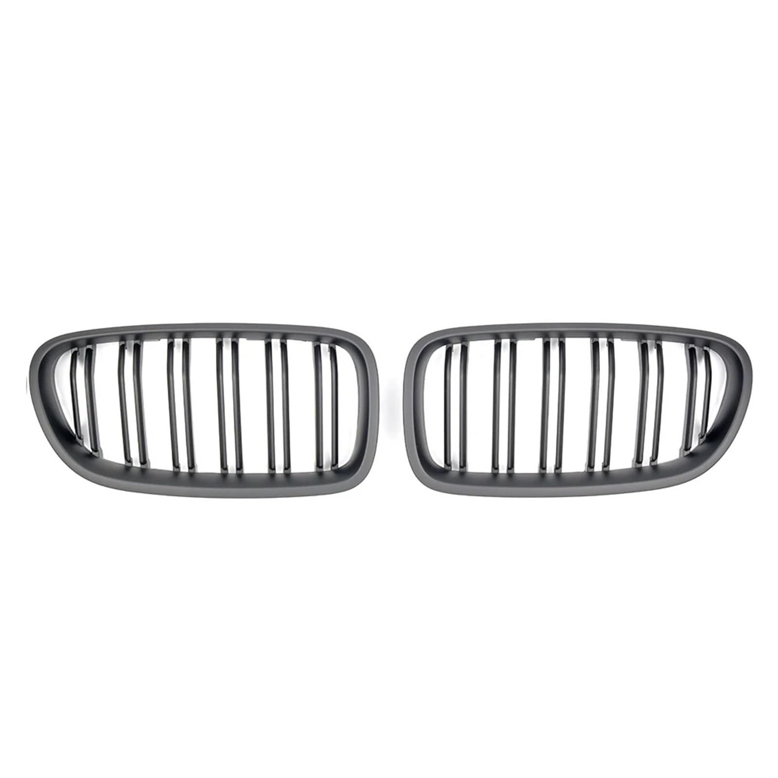 Frontgrill Obere Renngitter Im Silbernen Diamanten-Stil Für 5er F10 F11 F18 2010–2017 528i 535i Frontstoßstange Mit Zwei Lamellen Kühlergrill(Double-Matte Black) von ESPYN