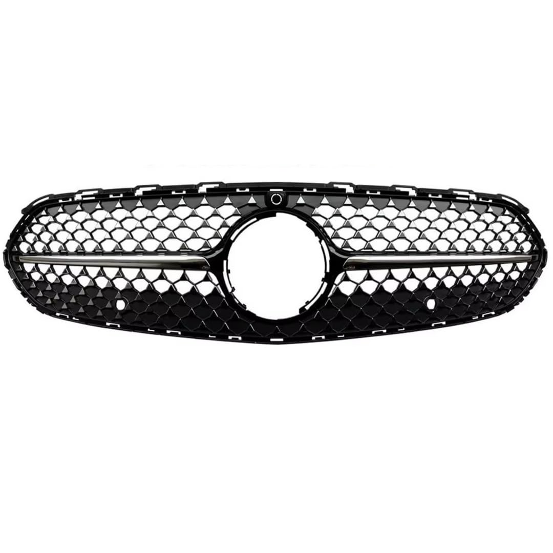 Frontgrill Schwarzer Grill Frontstoßstange GT Grill Für Benz C-Klasse W206 C180 C200 C300 C350 Sport Style 2021 2022+ Kühlergrill(Diamond Black Color) von ESPYN