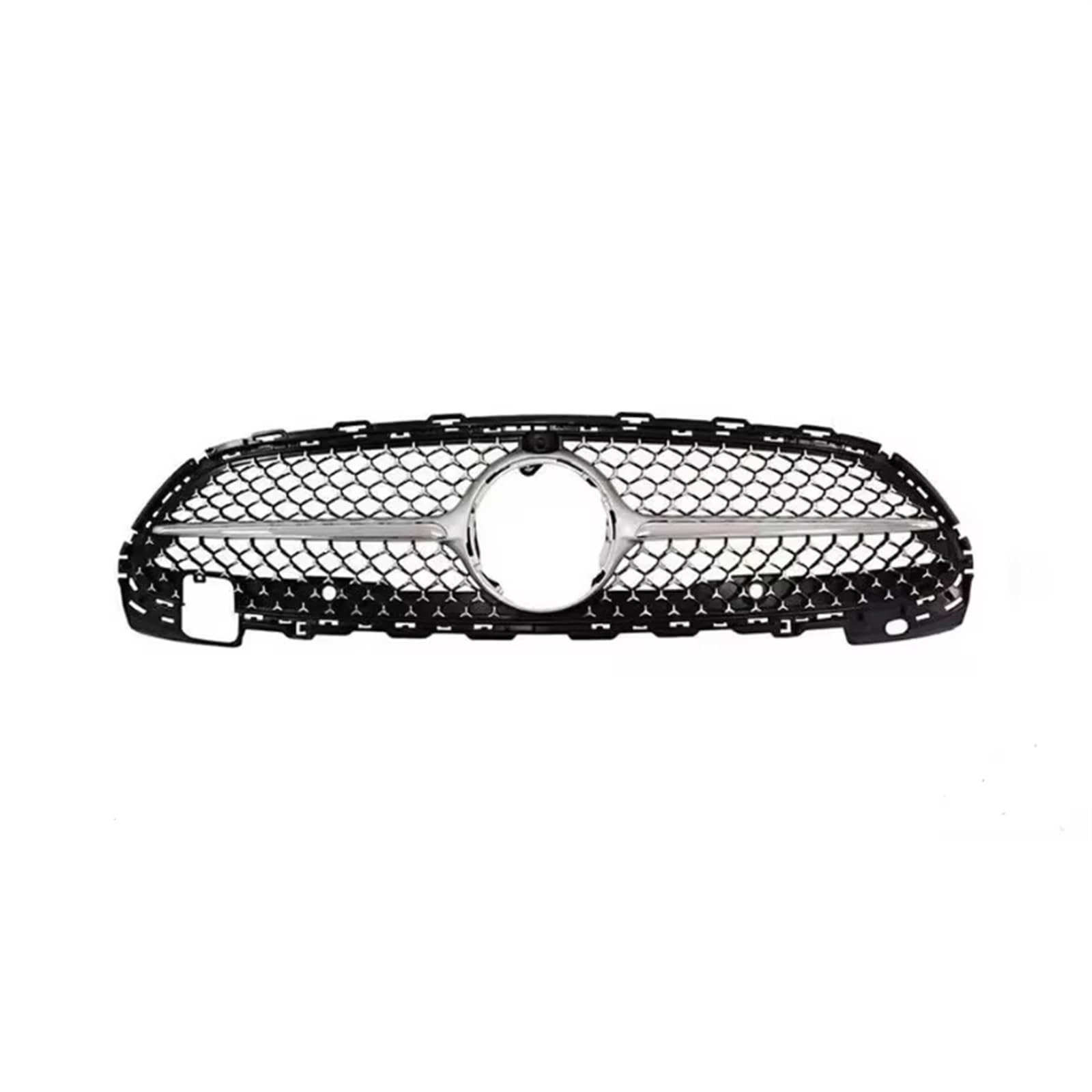 Frontgrill Schwarzer Grill Frontstoßstange GT Grill Für Benz C-Klasse W206 C180 C200 C300 C350 Sport Style 2021 2022+ Kühlergrill(Diamond Chrome) von ESPYN