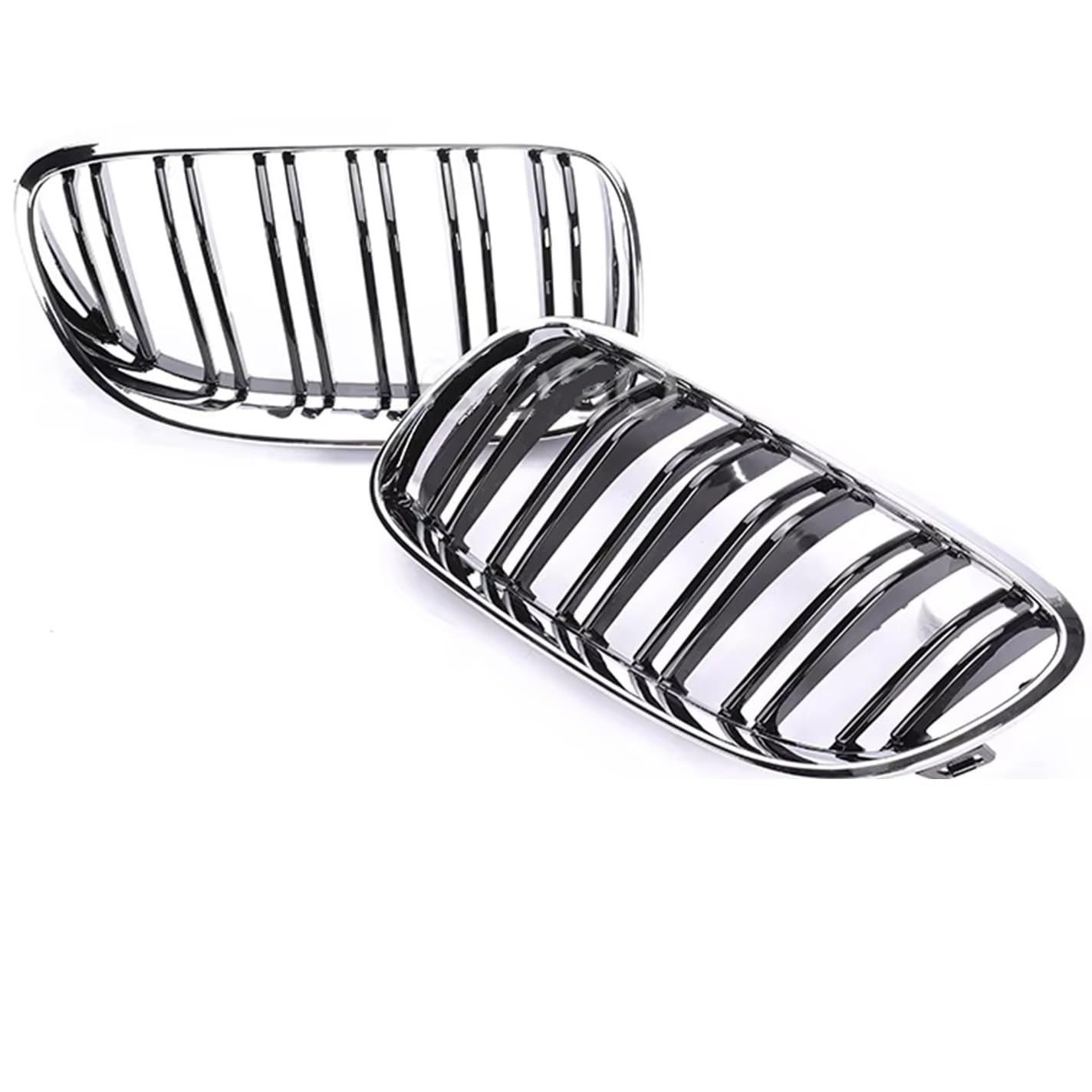 Frontgrill Teile Frontstoßstange Nierengrills Für 3er E92 E93 2005 2006 2007 2008 2009 Carbon Fiber Racing Mesh Console Center Grille Kühlergrill(Chrome Black 05-09) von ESPYN