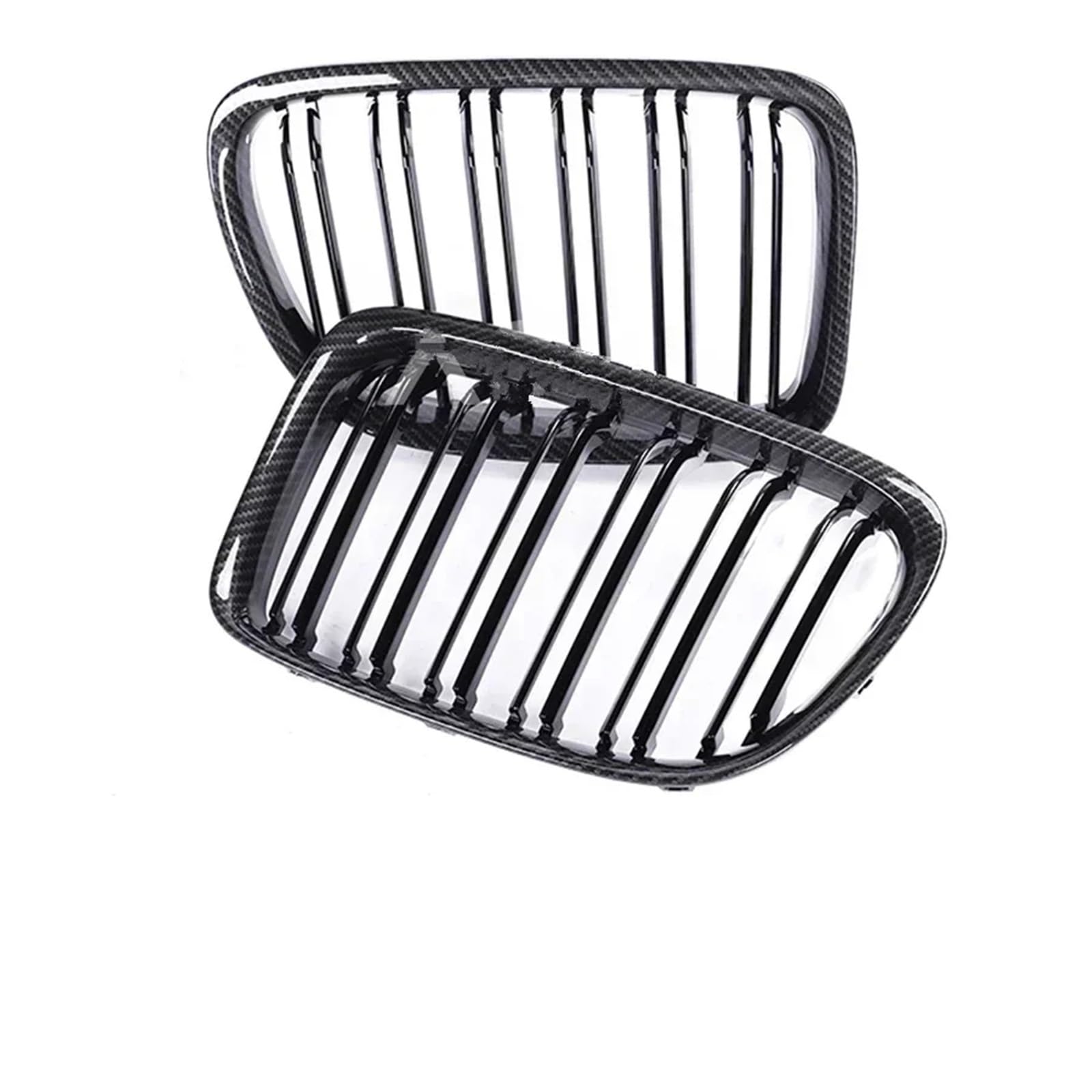 Frontgrill Untere Frontschürze Niere Chrom Racing Grills Carbon Fiber Refiting Schwarz Grille Für X1 E84 2009 2010 2011 2012 2013 2014 2015 2016 Kühlergrill(Dual Carbon Look) von ESPYN