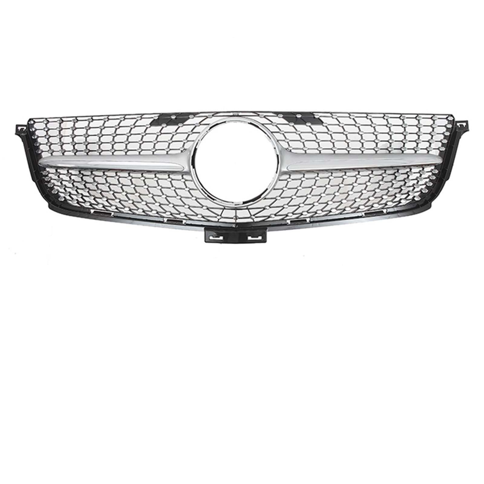 Frontgrill Vordere Renngitter Im Chrom-Silber-Diamanten-Stil. Vordere Renngitter Für Benz ML-Klasse W166 2012 2013 2014 2015 ML350 ML550 Kühlergrill(Diamond-Silver) von ESPYN