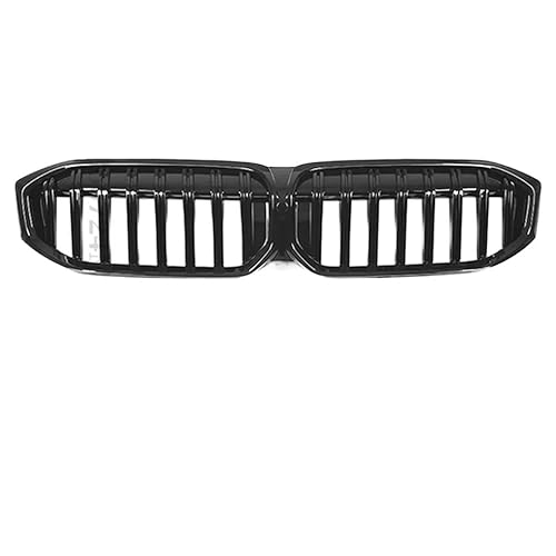 Frontgrill Vorne Niere Doppel Lamellen Diamant Grille Grill Center Grid Mesh Tuning Teil Für 3 Serie G20 G21 LCI 330i 320d M340i 2023 2024 Kühlergrill(1 Slat Glossy Black) von ESPYN