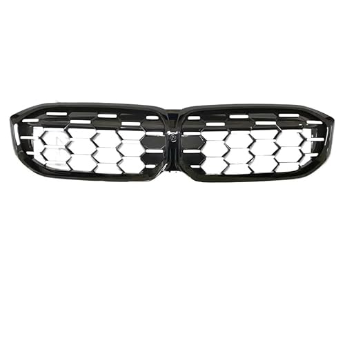 Frontgrill Vorne Niere Doppel Lamellen Diamant Grille Grill Center Grid Mesh Tuning Teil Für 3 Serie G20 G21 LCI 330i 320d M340i 2023 2024 Kühlergrill(Diamond Silvery) von ESPYN