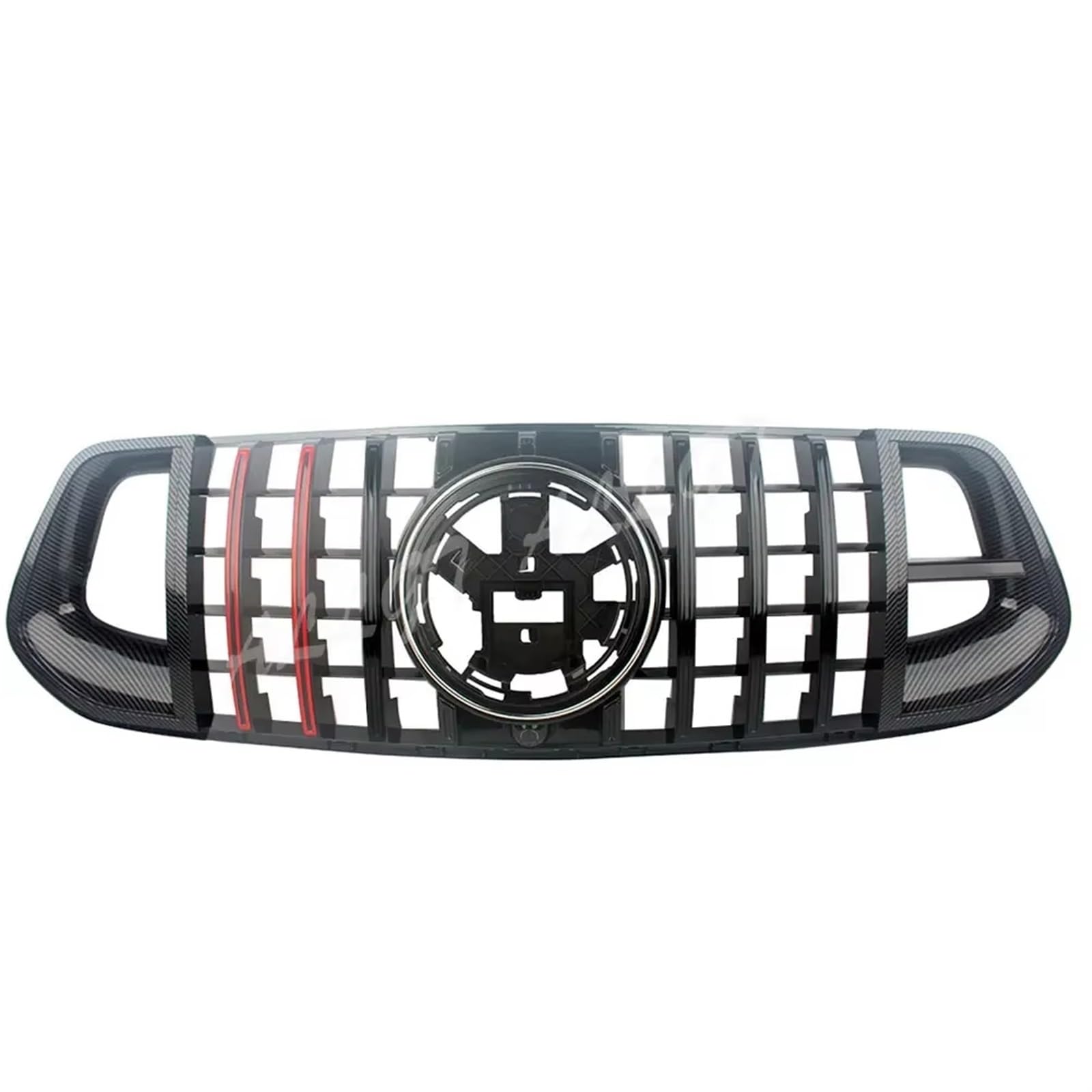 Frontgrill Vorne Racing Billet Stoßstange Grille Obere Abdeckung Für Benz W167 Für GLE-Klasse GLE350 GLE450 2020 2021 2022 2023 Sport Stil Kühlergrill(Carbon Red) von ESPYN