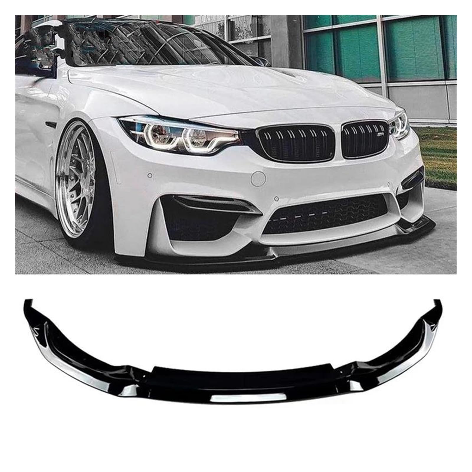 Frontspoiler Lippe Für F80 Für M3 F82 F83 Für M4 2015 2016 2017 2018 2019 2020 Auto Frontschürze Spoiler Unter Lippe Body Kit Separator Frontspoiler Spoilerlippe (Farbe : Glossy Black) von ESPYN