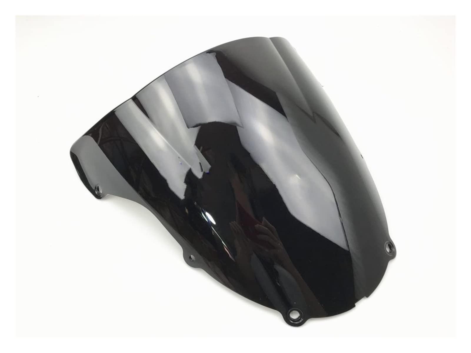 Motorrad Windschirm Für Kawasaki Für ZX6R 2003 2004 Für ZX 6R 636 03 04 Für Zx6r Windschutzscheibe Windschutzscheibe Doppelblase Scheiben Windabweiser (Farbe : Schwarz) von ESPYN