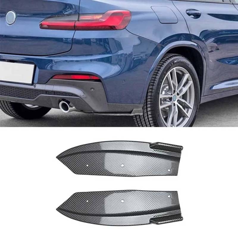 ABS 2Pcs Auto Hintere Stoßstange Lip Seite Rock Splitter Spoiler Lippen Flügel Trim Für BMW X4 G02 M Sport 2018-2021,Carbon Look von ESSISH