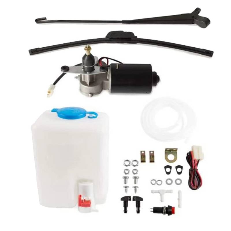 ESSISH 12V Elektromotor UTV Scheibenwischer mit Scheibenwaschpumpen-Kit für UTV - RZR 570 800 900 1000 von ESSISH