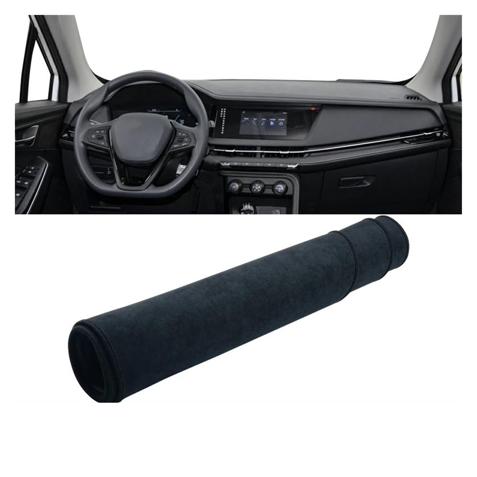 Auto Dashboard Matte Cover Für Changan Für CS15 2019 2020 2021 2022 2023 Armaturenbrettabdeckung Vermeiden Sie Lichtpad Sonnenschutz Teppiche rutschfeste Matte(B Black) von ESSUE