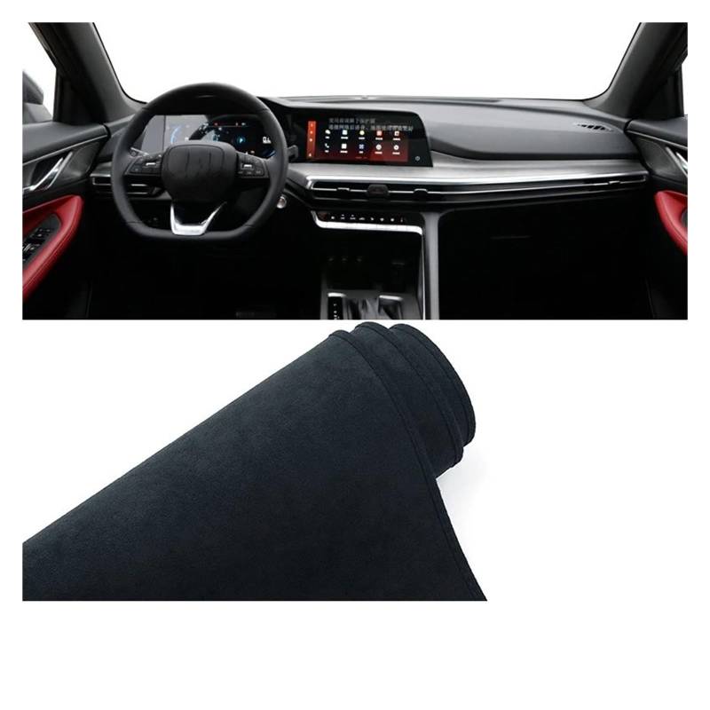 Auto Dashboard Matte Cover Für Changan Für CS35 Für Plus 2021 2022 2023 Auto-Armaturenbrett-Abdeckungsmatte Armaturenbrett Sonnenschutz rutschfeste Pads Schutz(B Black) von ESSUE