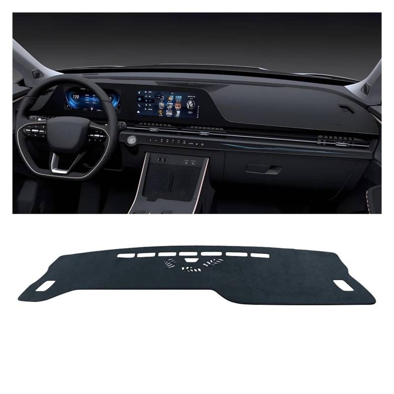 Auto Dashboard Matte Cover Für Chery Für Omoda Für C5 2022-2024 Für Omoda 5 Auto-Armaturenbrett-Abdeckung Instrument Schreibtisch Sonnenschutzmatte rutschfeste Unterlage(LHD Black) von ESSUE