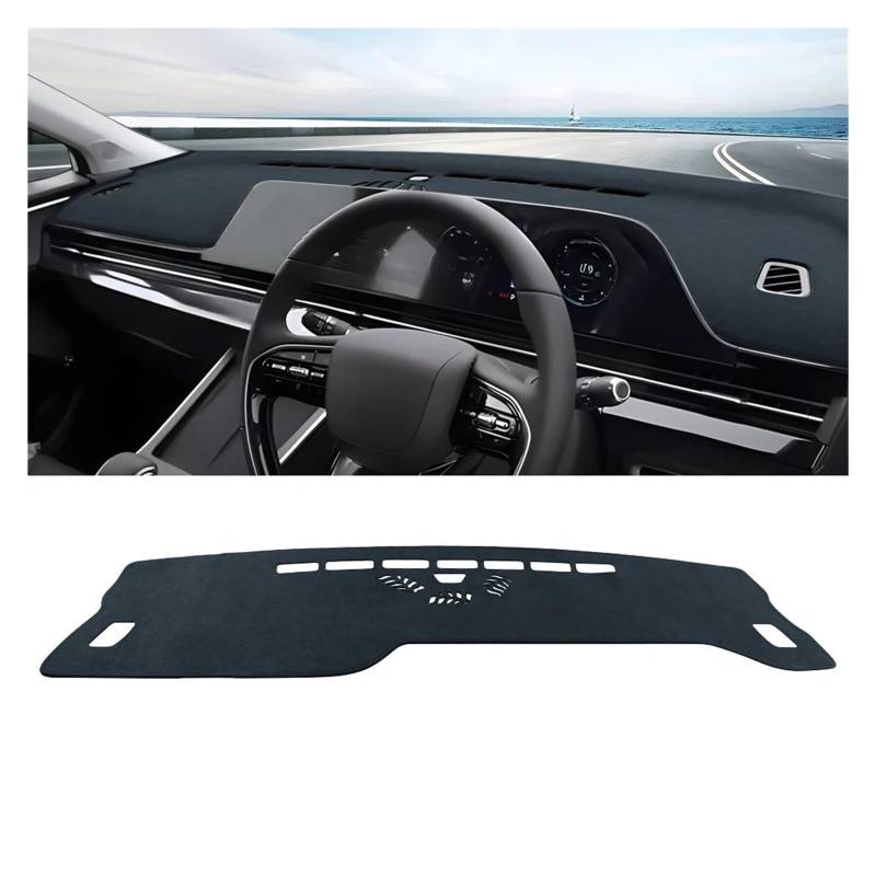 Auto Dashboard Matte Cover Für Chery Für Omoda Für C5 2022-2024 Für Omoda 5 Auto-Armaturenbrett-Abdeckung Instrument Schreibtisch Sonnenschutzmatte rutschfeste Unterlage(RHD Black) von ESSUE