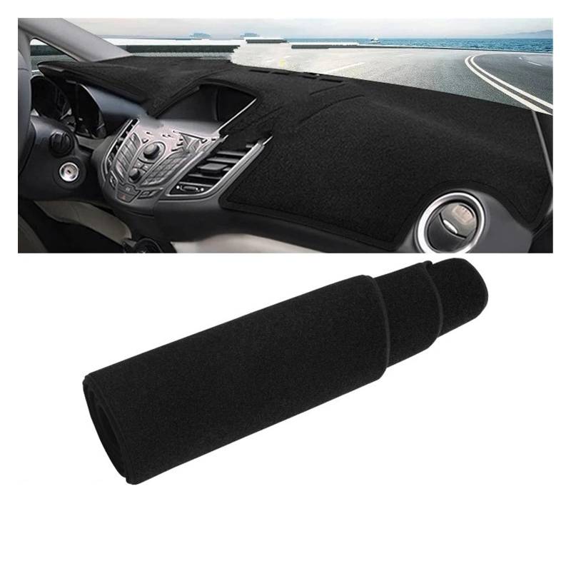 Auto Dashboard Matte Cover Für Ford Für Fiesta Für MK7 2008 2009 2010 2011 2012 2013 2014 2015 2016 Auto Armaturenbrett Matte Sonnenschutz Pad Abdeckung(No GPS Black Side) von ESSUE