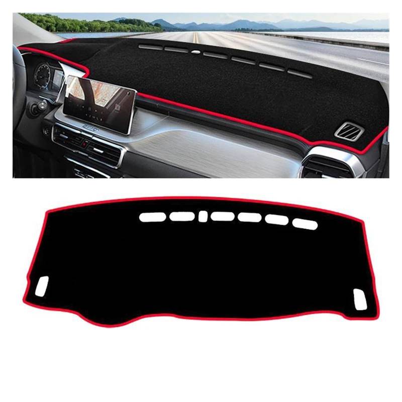 Auto Dashboard Matte Cover Für Geely Für Coolray Für SX11 2019 2020 2021 2022 2023 Auto Armaturenbrett Abdeckung Matte Instrumententafel Teppich rutschfeste Unterlage DashMat(A Red Side) von ESSUE